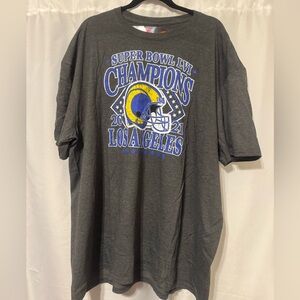 NFL Gray Tee with Blue and Yellow Super Bowl Champions Graphic